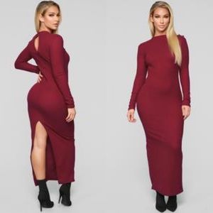 Keyhole open back dress